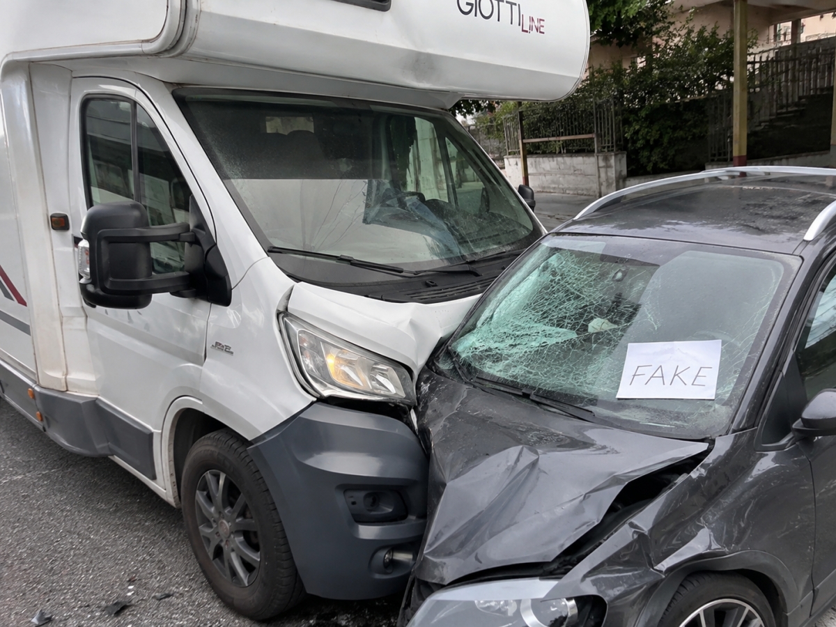 Deja una nota falsa tras chocar con su autocaravana contra un coche aparcado en Tudela 