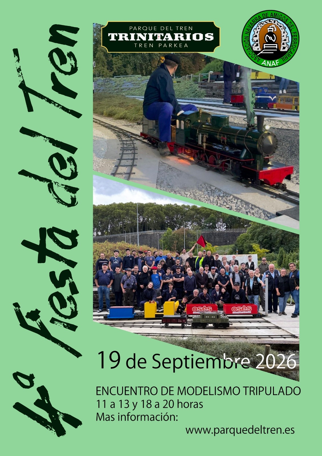 El Parque del Tren de Pamplona celebrará el 19 de septiembre la cuarta edición de la 'Fiesta del Tren' 