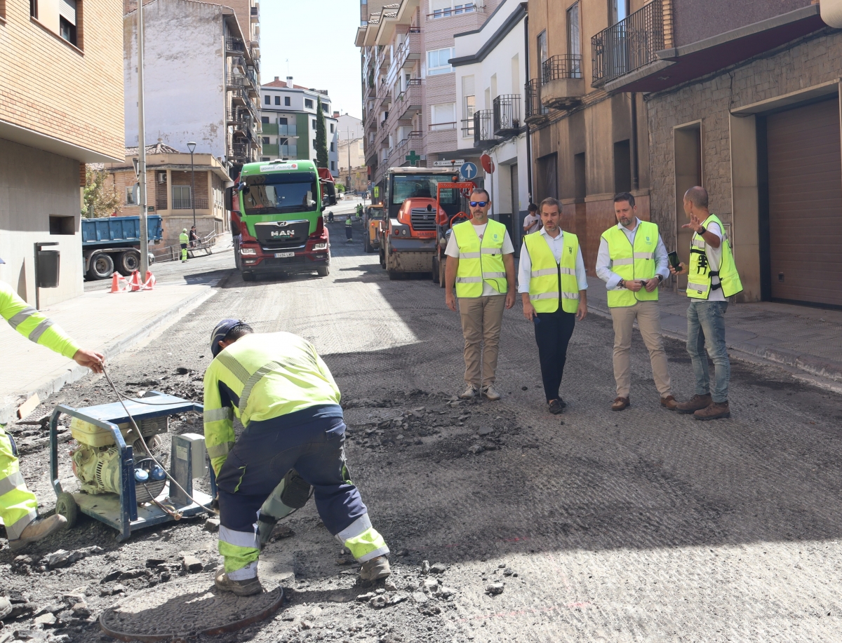 Las obras de la primera fase del plan de asfaltado de Tudela finalizarán esta semana