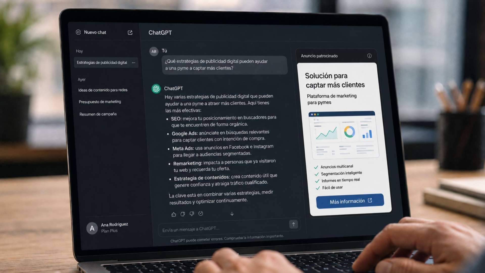 Anuncios en ChatGPT; la nueva oportunidad publicitaria para las empresas