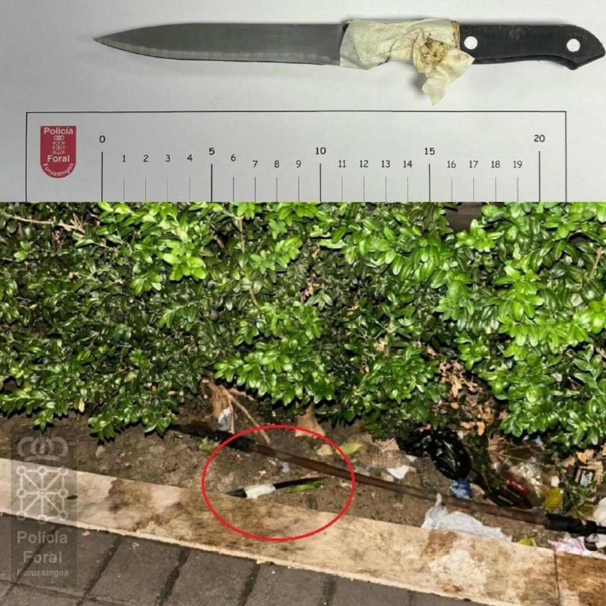 Detenido en Ansoáin un hombre de 52 años por un robo violento con cuchillo e ingreso directo en prisión
