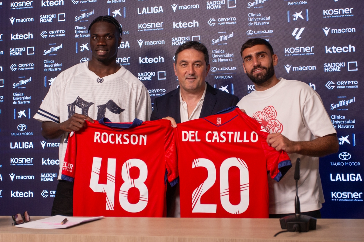 Osasuna presenta a Rockson y Del Castillo con la bendición de Braulio: 