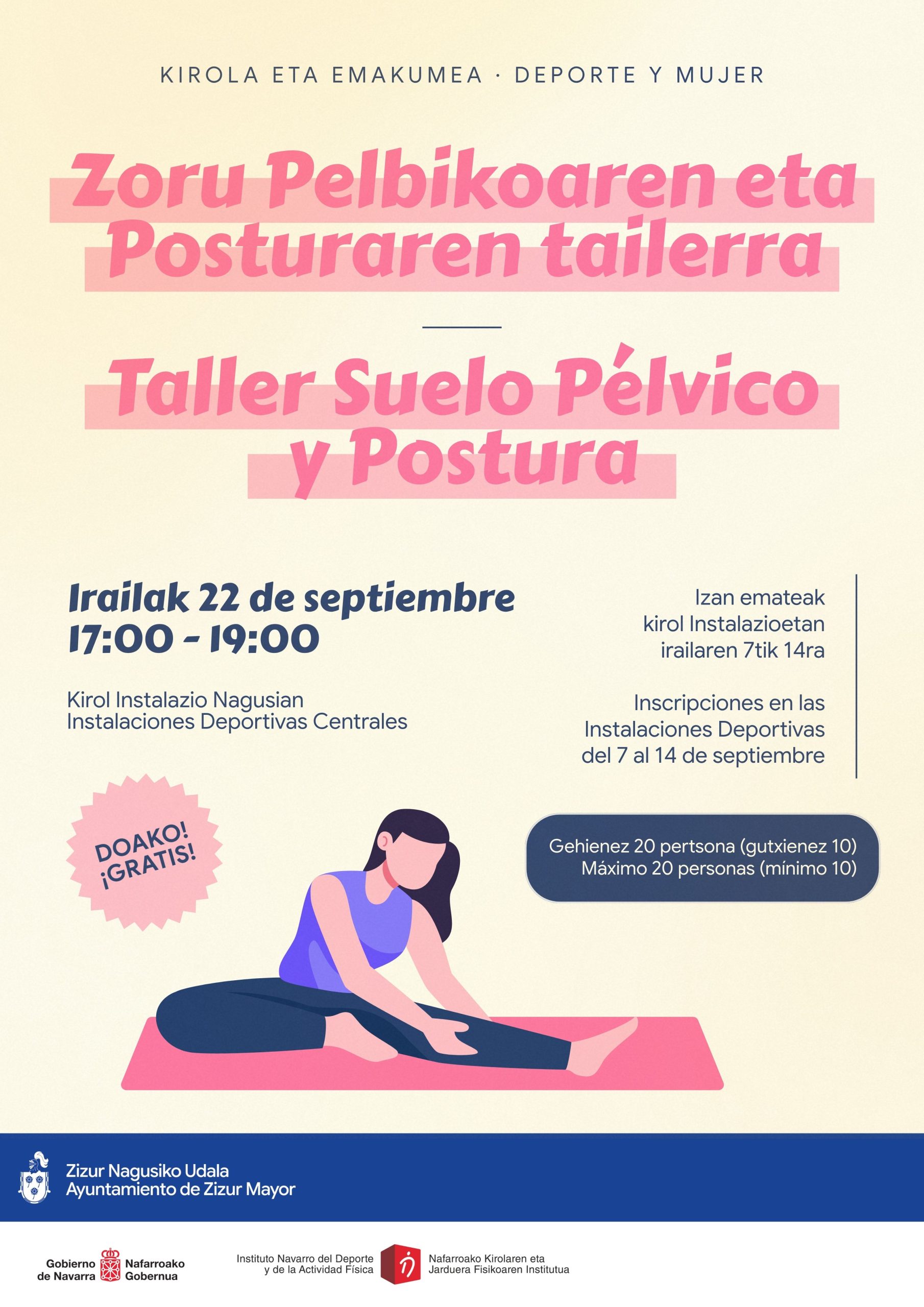Zizur Mayor lanza una oferta de actividades deportivas de pretemporada del 16 al 23 de septiembre