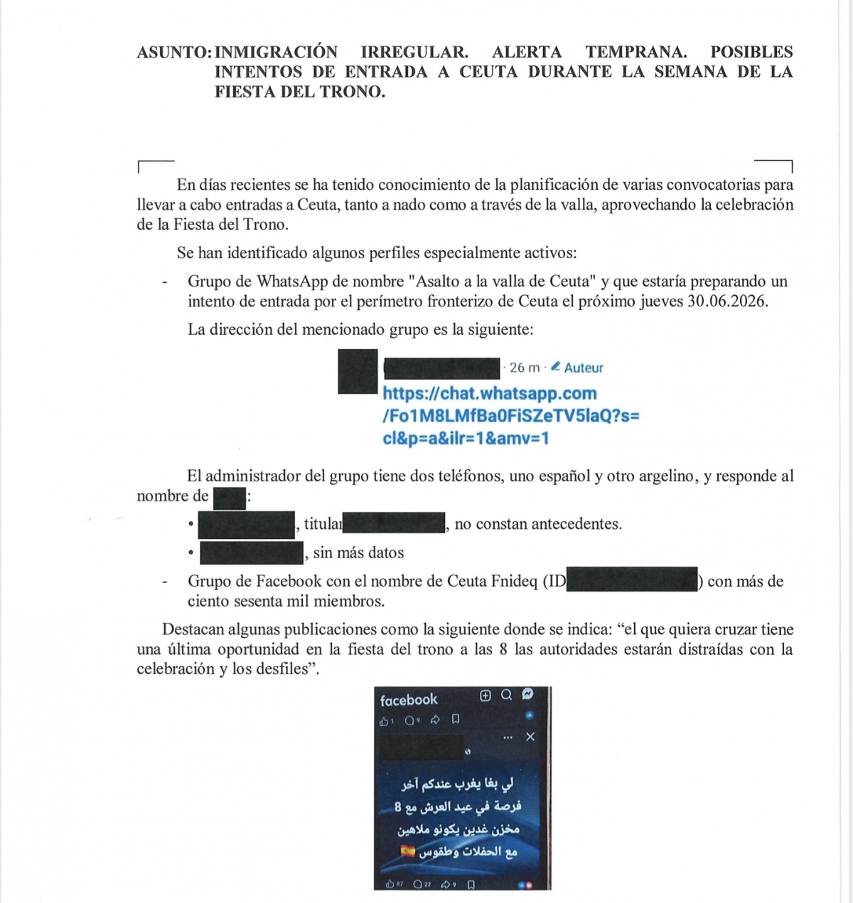 Los servicios de inteligencia y las FCSE advirtieron con precisión de la entrada masiva en Ceuta