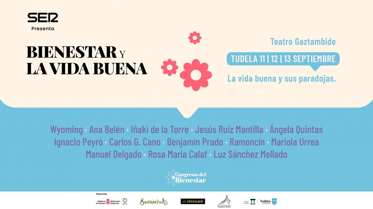 Tudela acoge desde este viernes el congreso 'La vida buena y sus paradojas' con Ana Belén y El Gran Wyoming