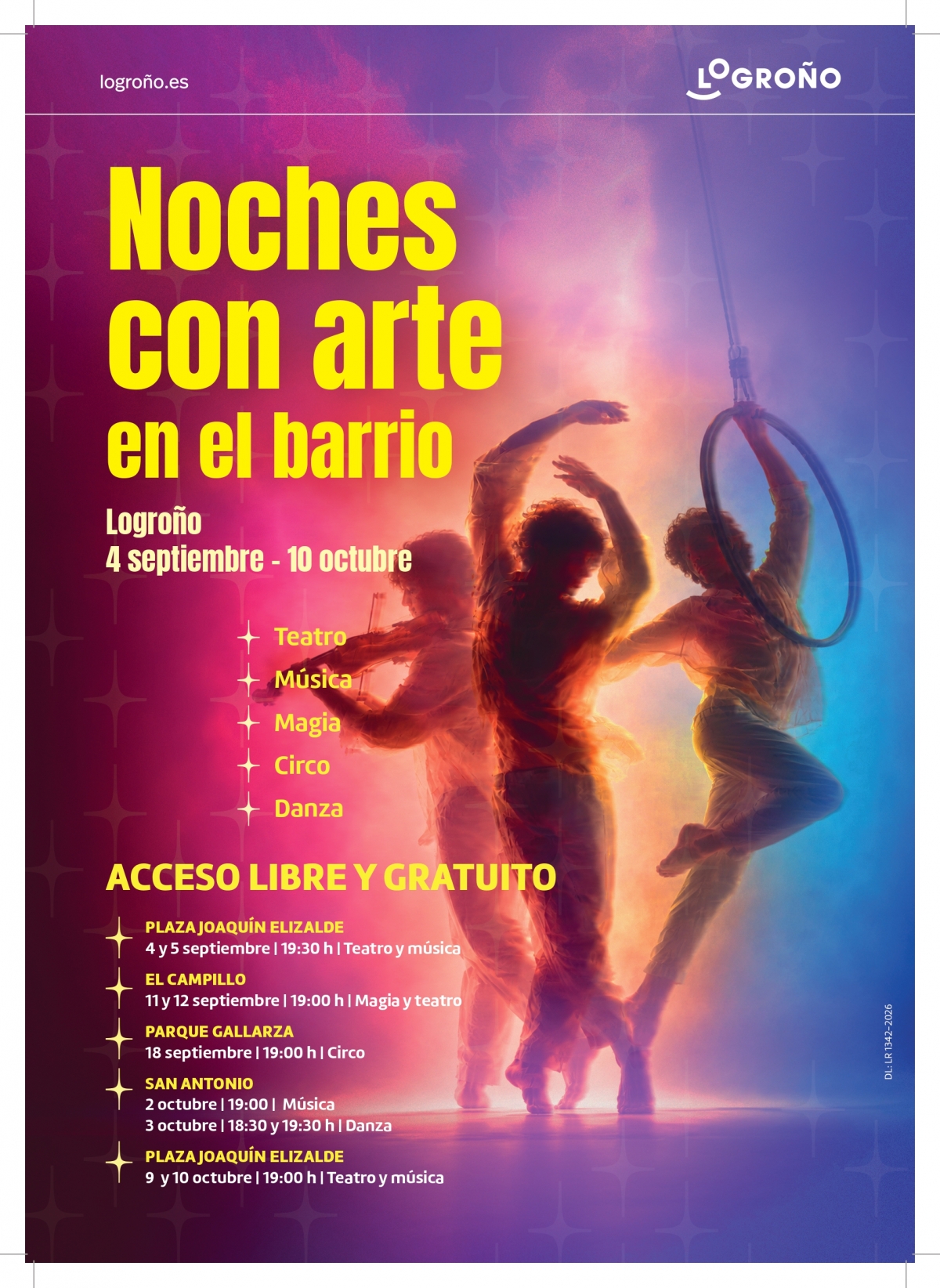 El programa Noches con arte ofrece magia y teatro gratuito en El Campillo de Logroño para todos los públicos
