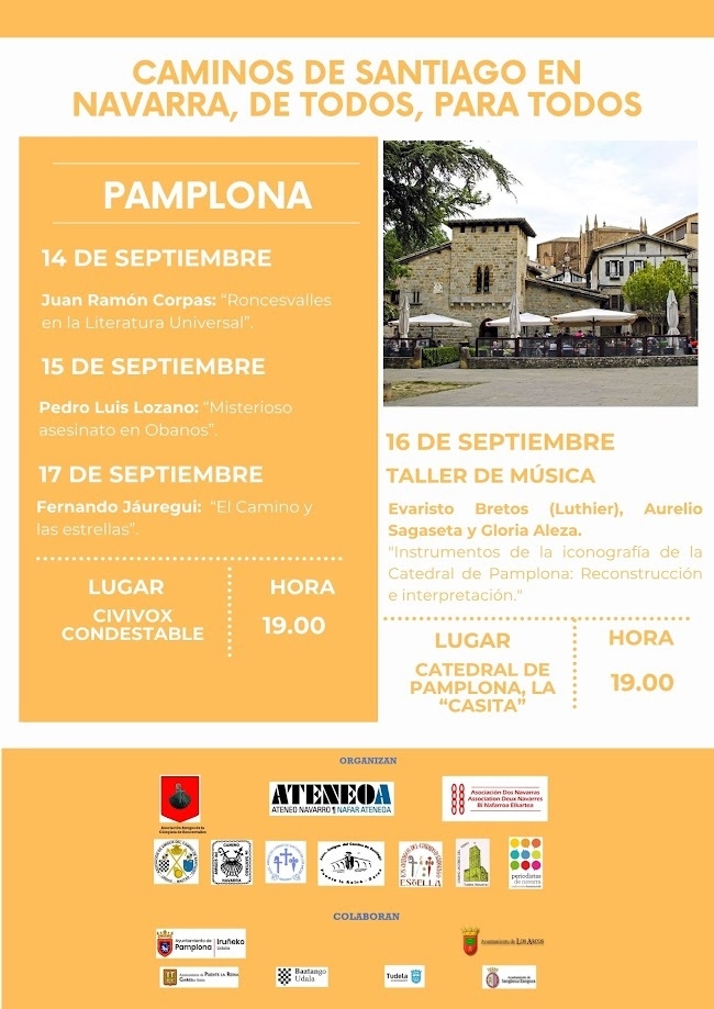 Casi una treintena de actividades sobre el Camino de Santiago llegarán a ocho localidades navarras en septiembre