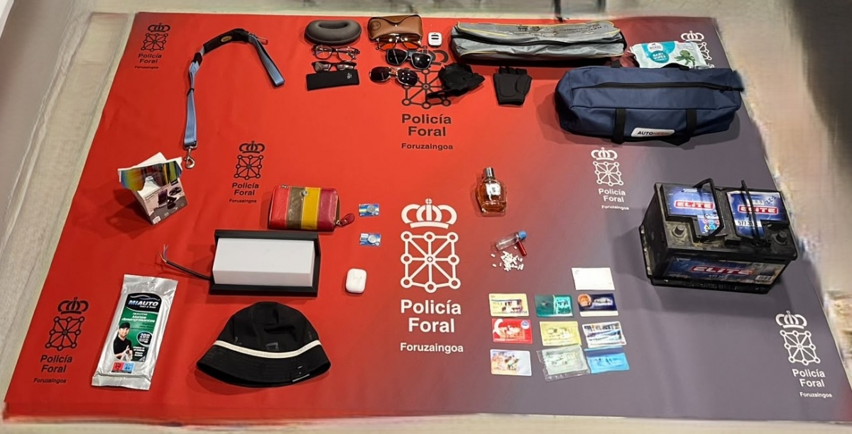 La Policía Foral detiene en Ablitas a un hombre con una cuchilla oculta en su gorra tras varios robos