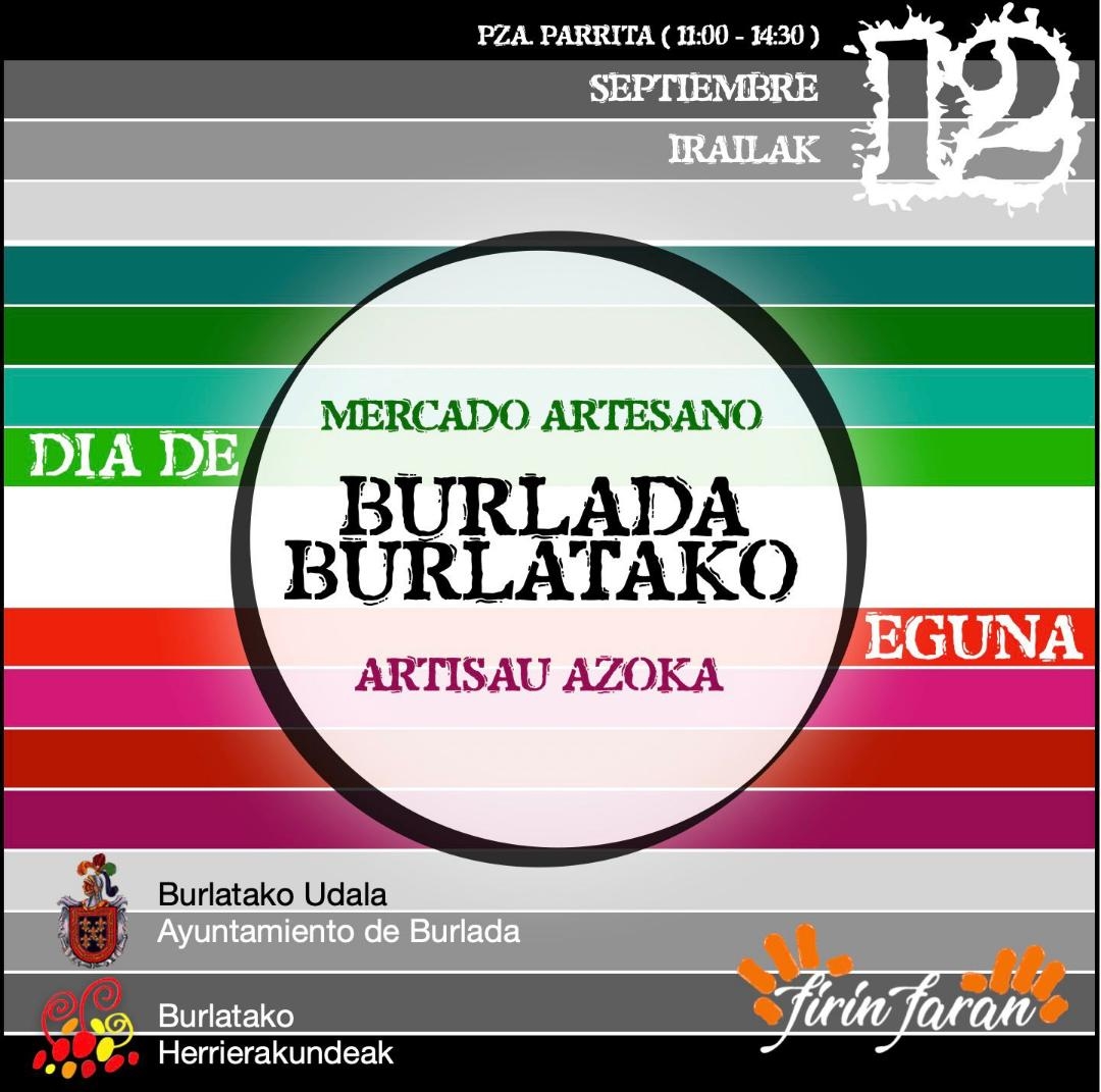 Burlada celebra el Día de Burlada con un mercado artesano en la plaza Parrita este sábado, 12 de septiembre