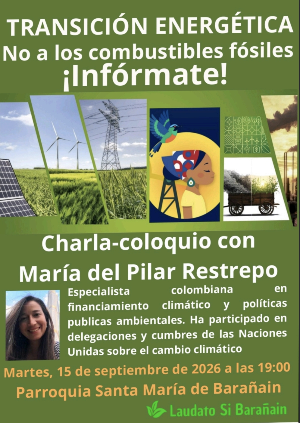 Barañáin acogerá una charla-coloquio sobre transición energética con la experta colombiana María del Pilar Restrepo