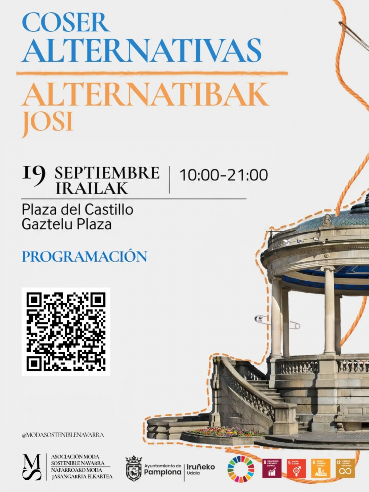La Plaza del Castillo acoge el 19 de septiembre una jornada de moda sostenible con desfile incluido