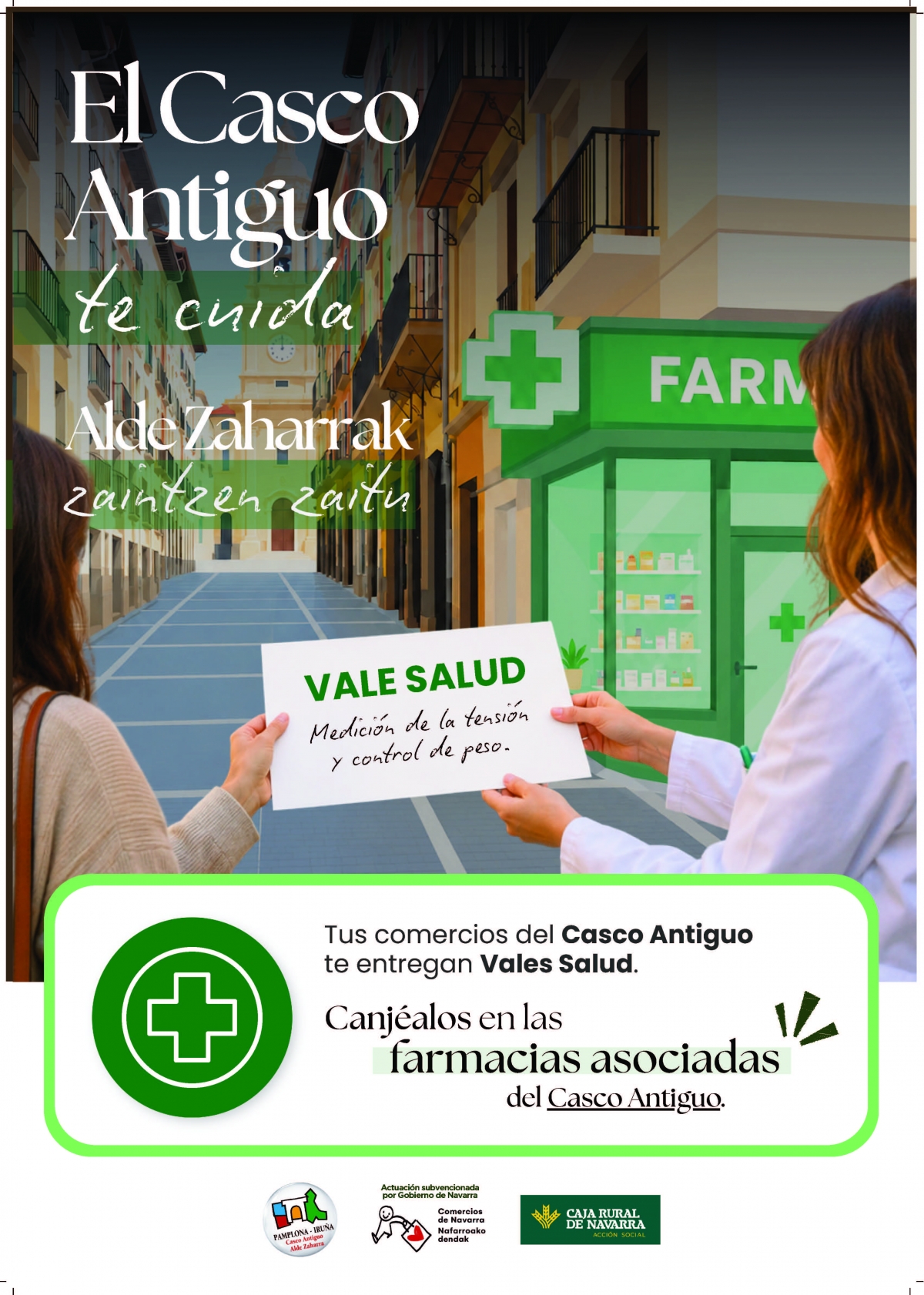 El comercio del Casco Antiguo lanza una campaña para fomentar la prevención y el autocuidado de la salud