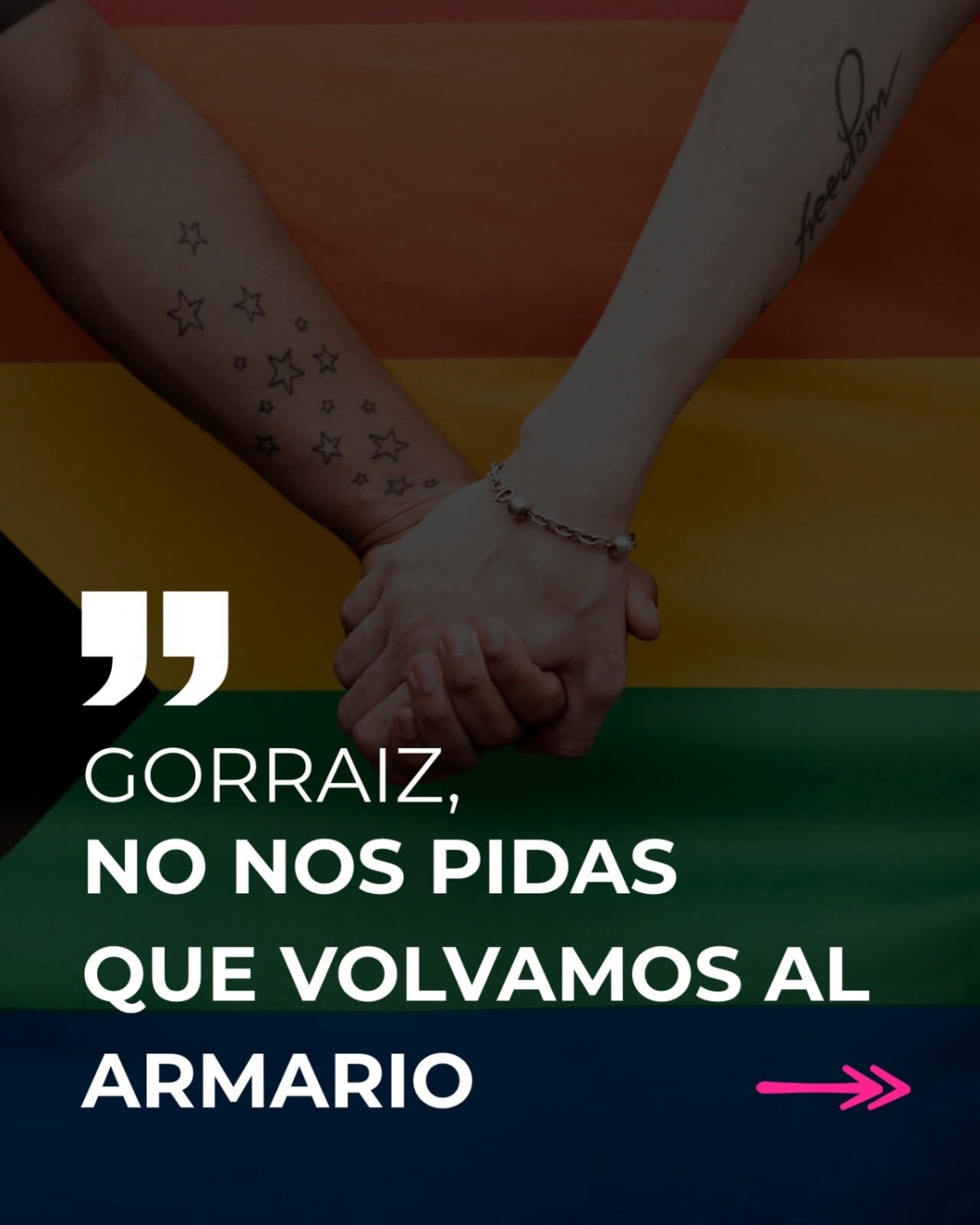 Denuncian presiones, boicot y cánticos franquistas por colgar la bandera LGTBIQ+ en la txozna de Gorraiz