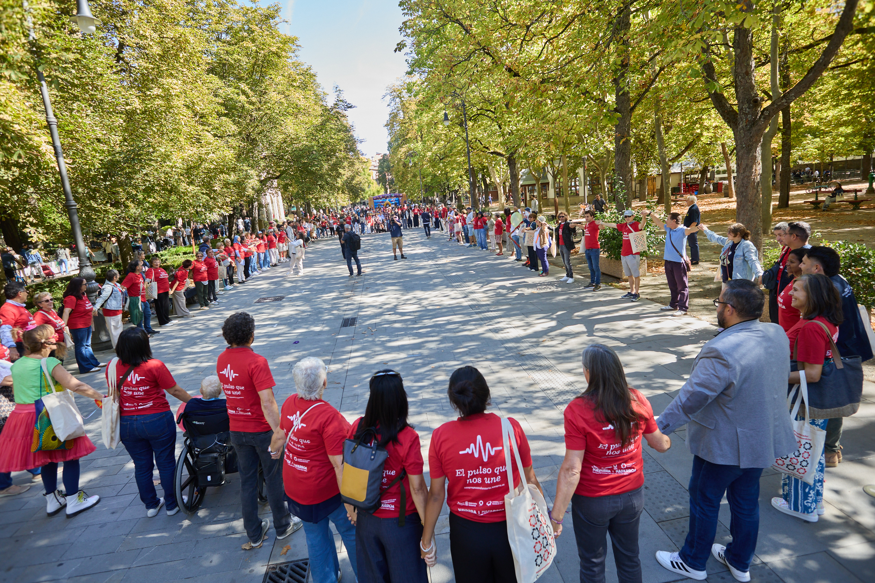 Concluye con una cadena humana la Semana del Voluntariado de Navarra