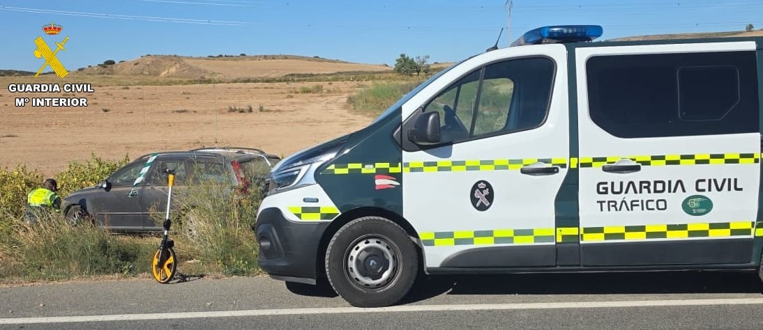 Un hombre, de 74 años, herido tras una salida de vía en la N-121, en Murillo el Cuende