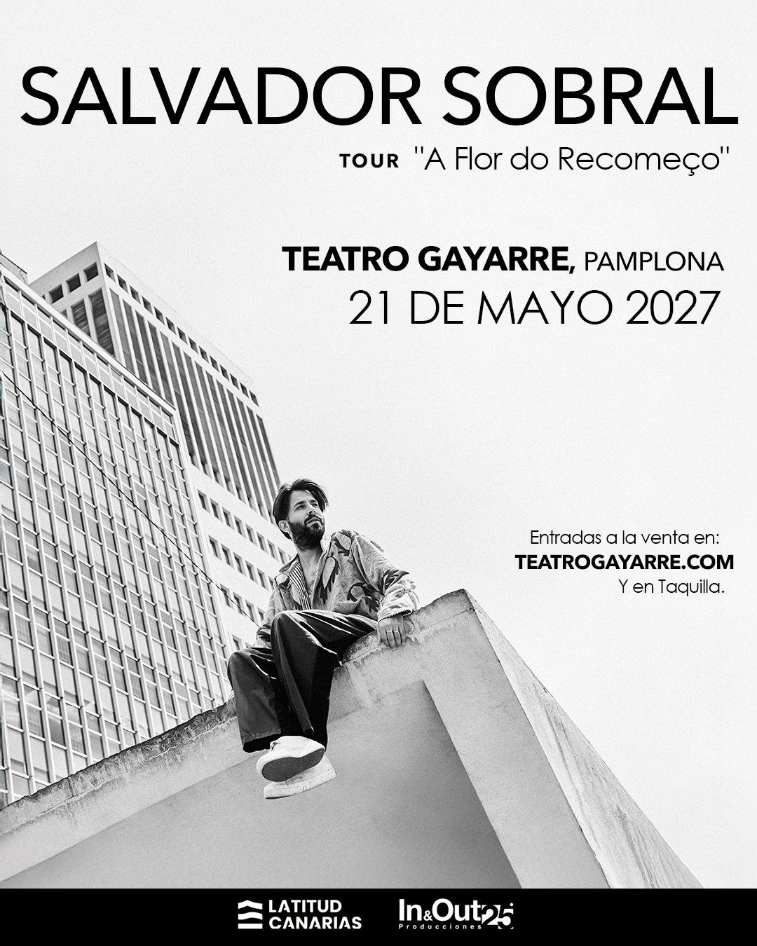 Salvador Sobral actuará en Pamplona el próximo 21 de mayo con su nuevo disco 