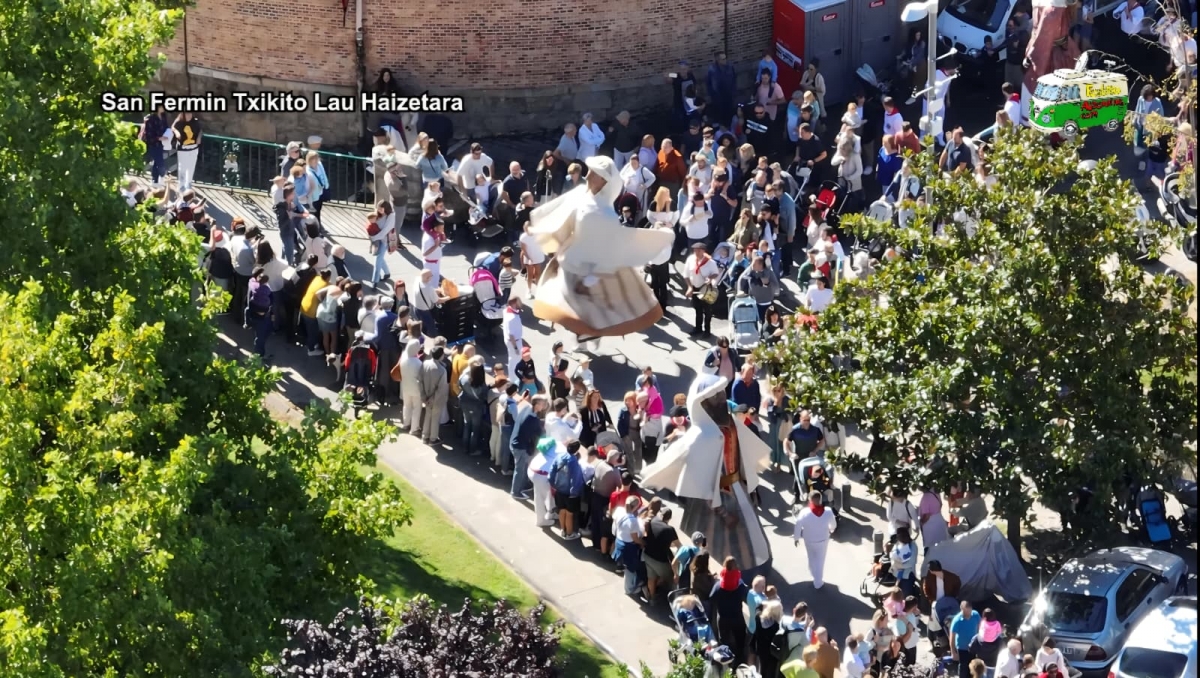 San Fermín txikito en vivo: Festaro retransmitirá en directo el txupinazo y la procesión de San Fermín de Aldapa