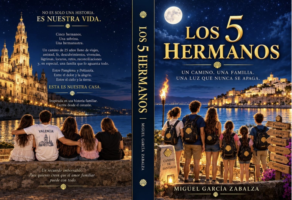 El navarro Miguel García Zabalza publica 'Los 5 hermanos', una novela coral inspirada en su propia familia