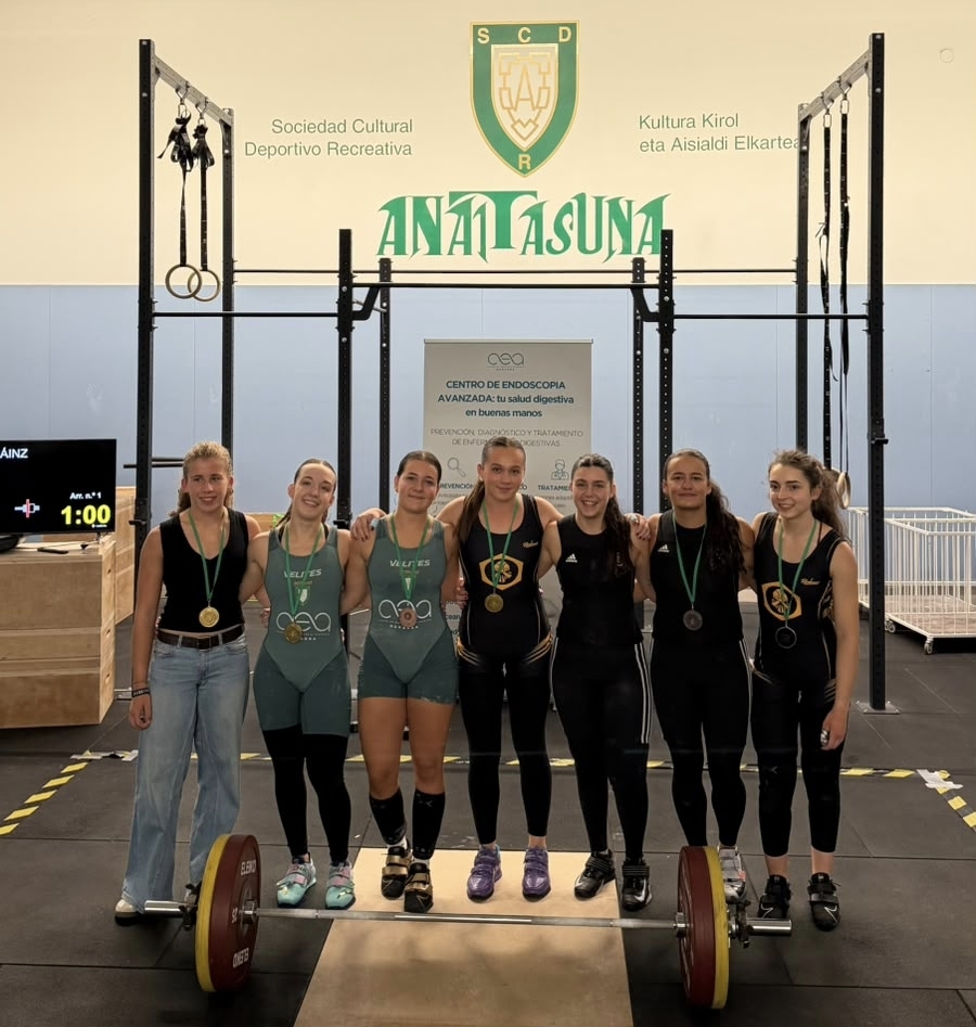 La halterofilia navarra sube al podio con una cantera que bate récords en los Campeonatos Navarros Sub-15 y Junior