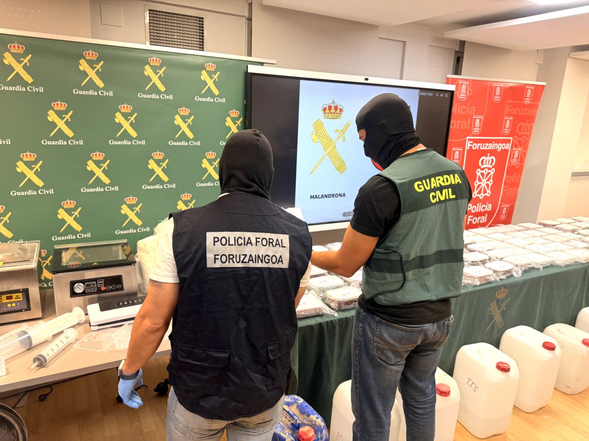 'A lo Breaking Bad': desmantelado en Rada el mayor laboratorio de droga sintética de Navarra, con 20 detenidos y 220 kilos incautados
