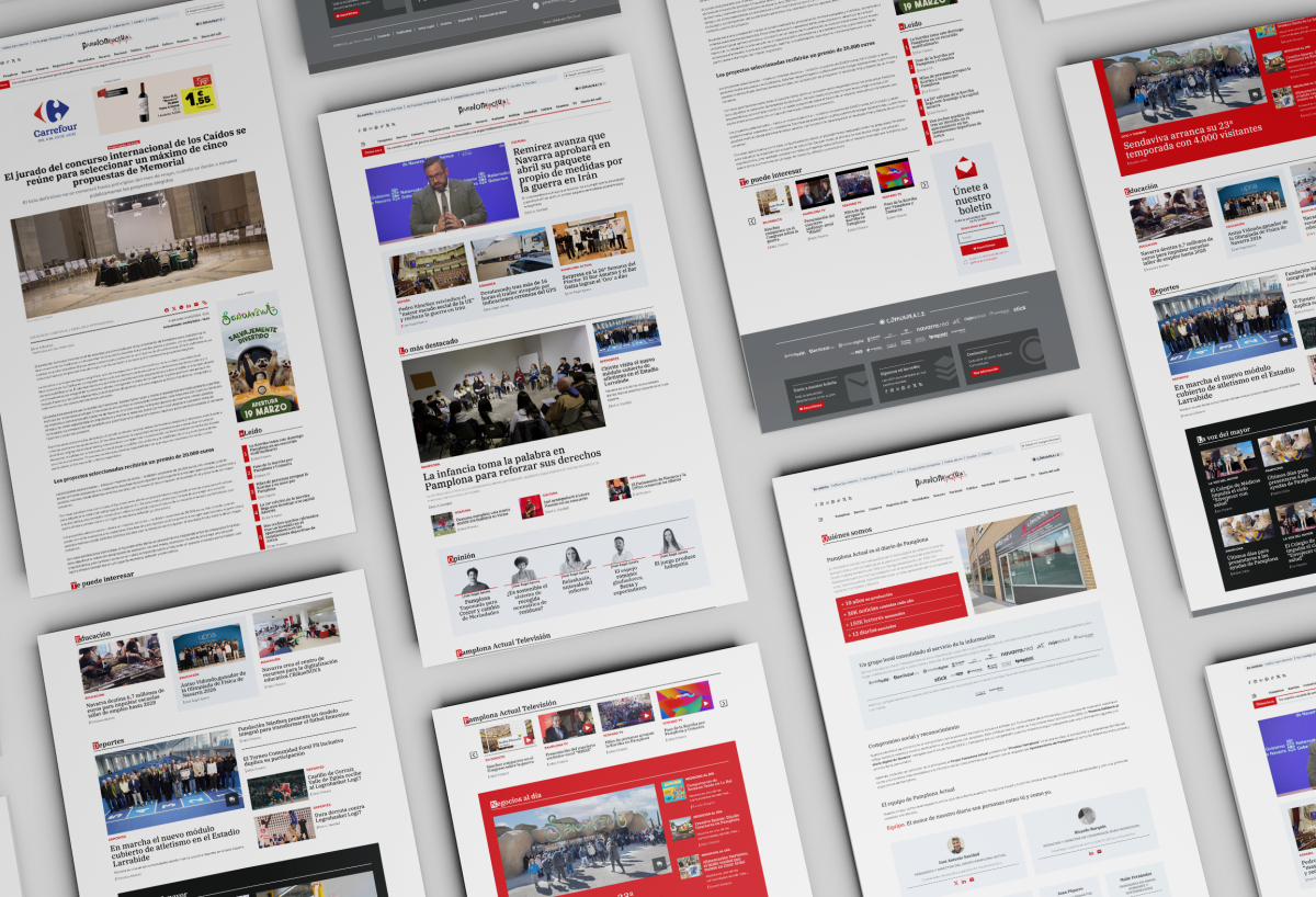 Pamplona Actual y las once cabeceras digitales de Comunikaze estrenan un rediseño pensado desde el móvil