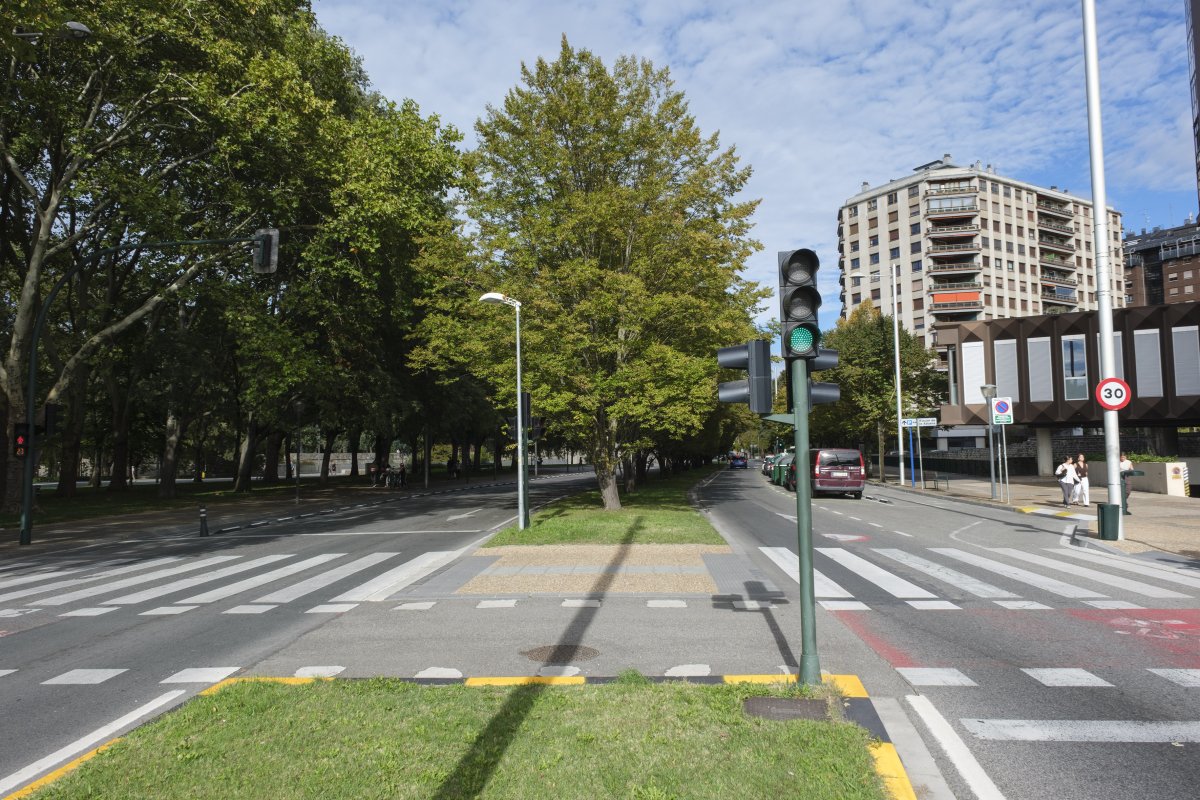 Pamplona renaturalizará el primer tramo de Pío XII con jardines de lluvia y carril bici bidireccional 