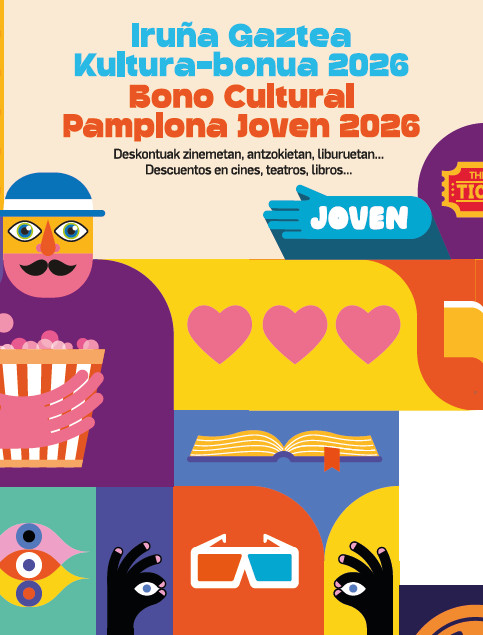 Pamplona lanza 1.300 bonos culturales para jóvenes con descuentos en cine, teatro y librerías