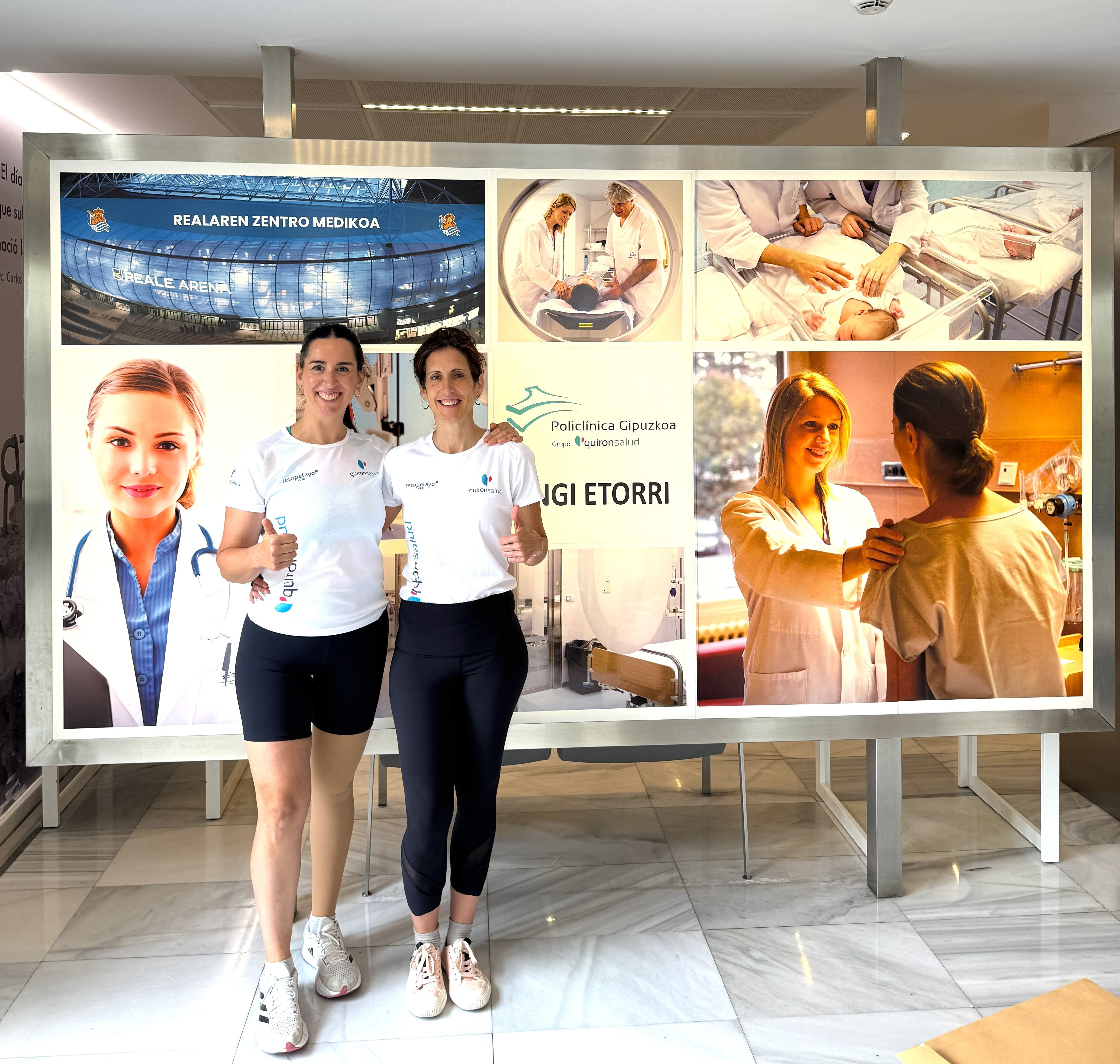 Policlínica Gipuzkoa realiza los reconocimientos médicos a dos de las participantes del Reto Pelayo Vida 2026