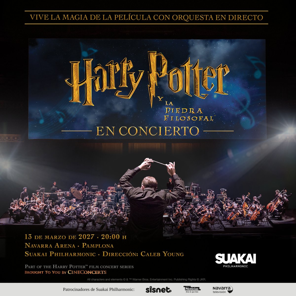 La música de Harry Potter y la piedra filosofal sonará en directo en el Navarra Arena el 13 de marzo de 2027