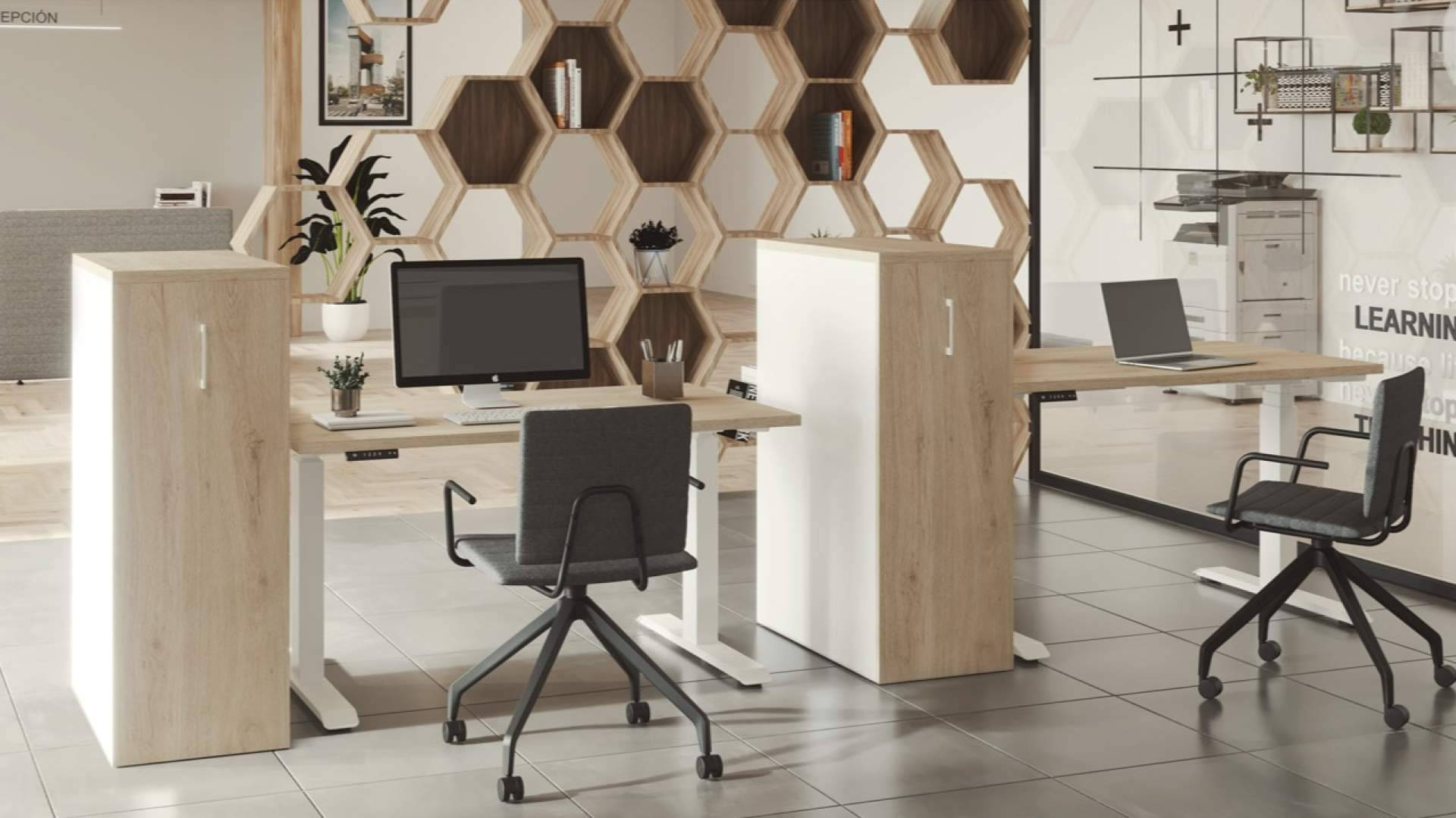 Mesas regulables en altura para oficina ergonómica