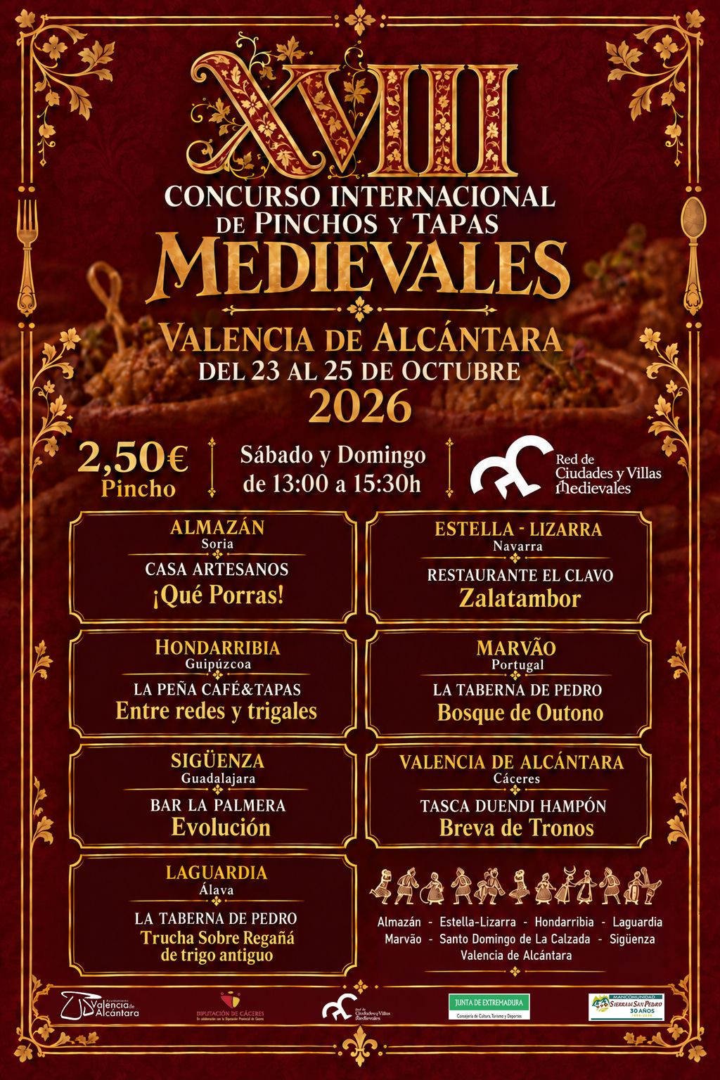De pincho en pincho por Valencia de Alcántara, 7 sabores medievales para descubrir una villa con historia