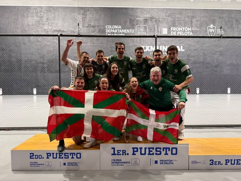 Euskadi conquista el oro y la plata en Mundial de Pelota Vasca en Uruguay