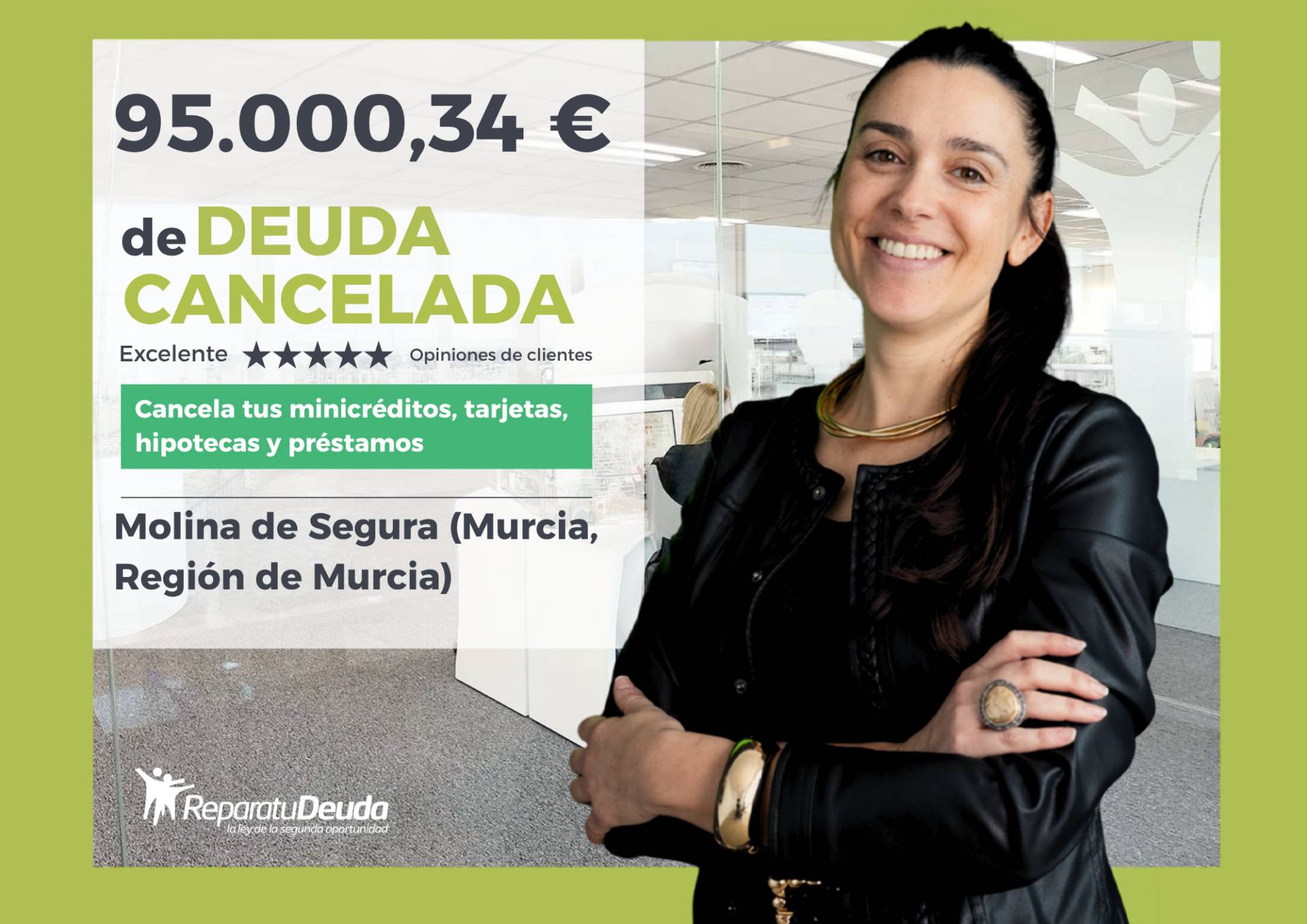Un hombre encuentra una salida a 95.000,34 € de deuda en Molina de Segura (Murcia, Región de Murcia) con Repara tu Deuda y la Ley de Segunda Oportunidad