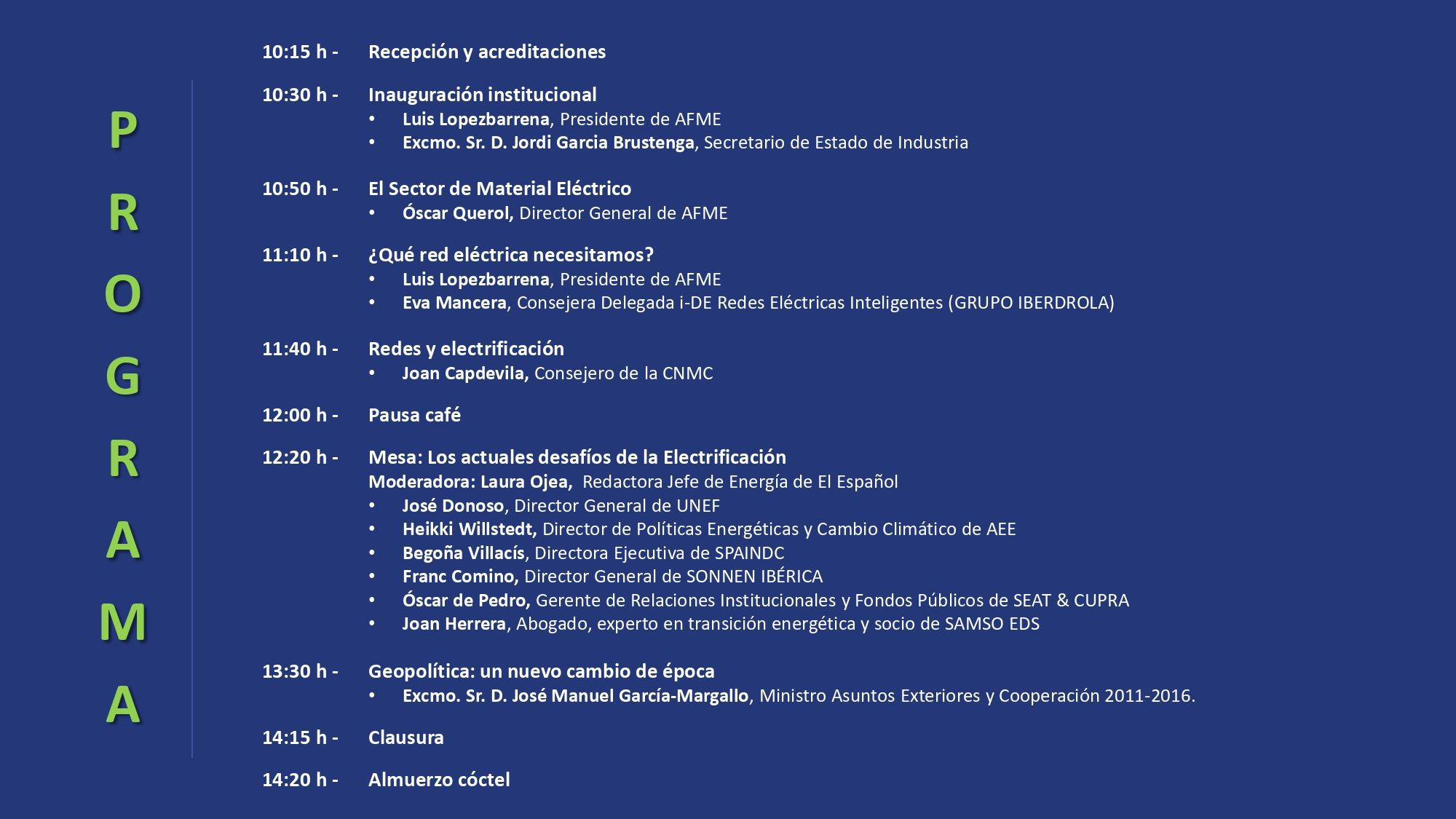 AFME incorpora a Joan Capdevila, consejero de la CNMC, a la jornada sobre los retos de la electrificación