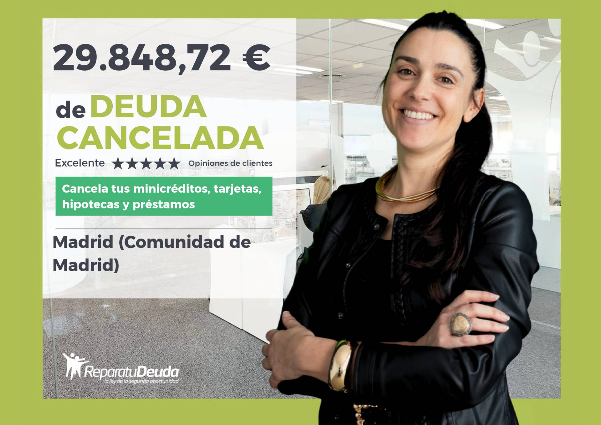 Un autónomo de Madrid (Comunidad de Madrid) deja atrás 29.848,72 € con Repara tu Deuda y la Ley de Segunda Oportunidad