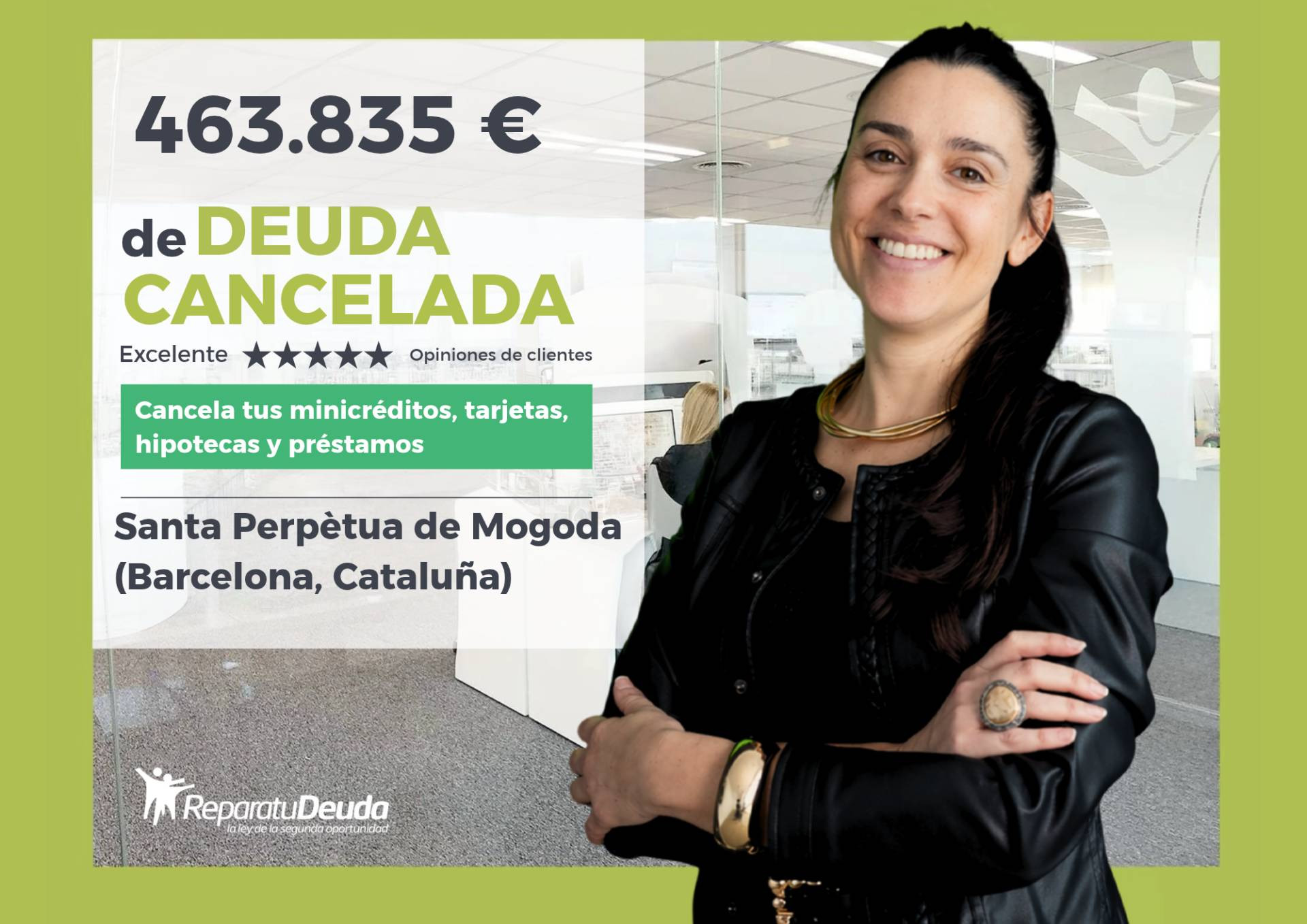 Ley de Segunda Oportunidad borra 463.835 € en Santa Perpètua de Mogoda (Barcelona, Cataluña) con Repara tu Deuda