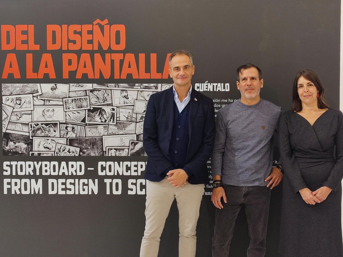 Pablo Buratti inaugura una exposición de storyboard en Logroño junto a Miguel Sáinz y Rosa Fernández