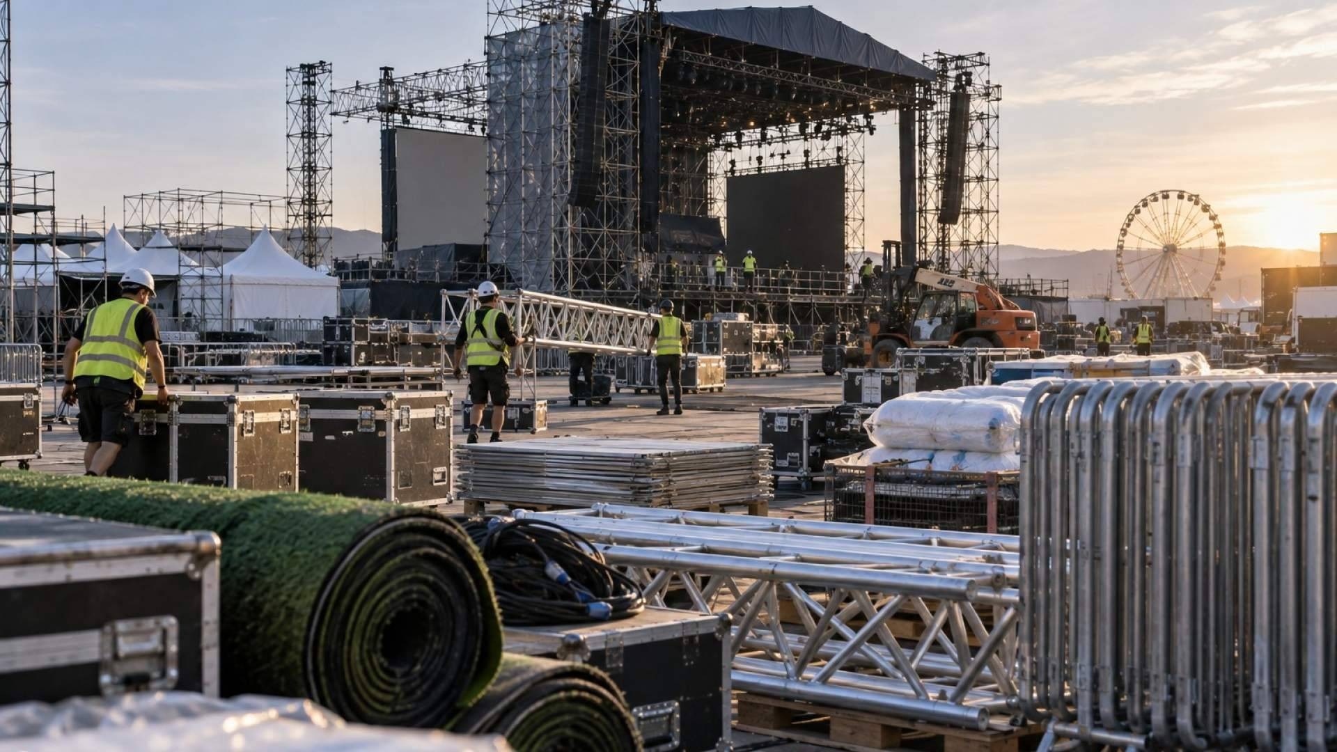 Del césped artificial al escenario; todo lo que un festival puede comprar en China