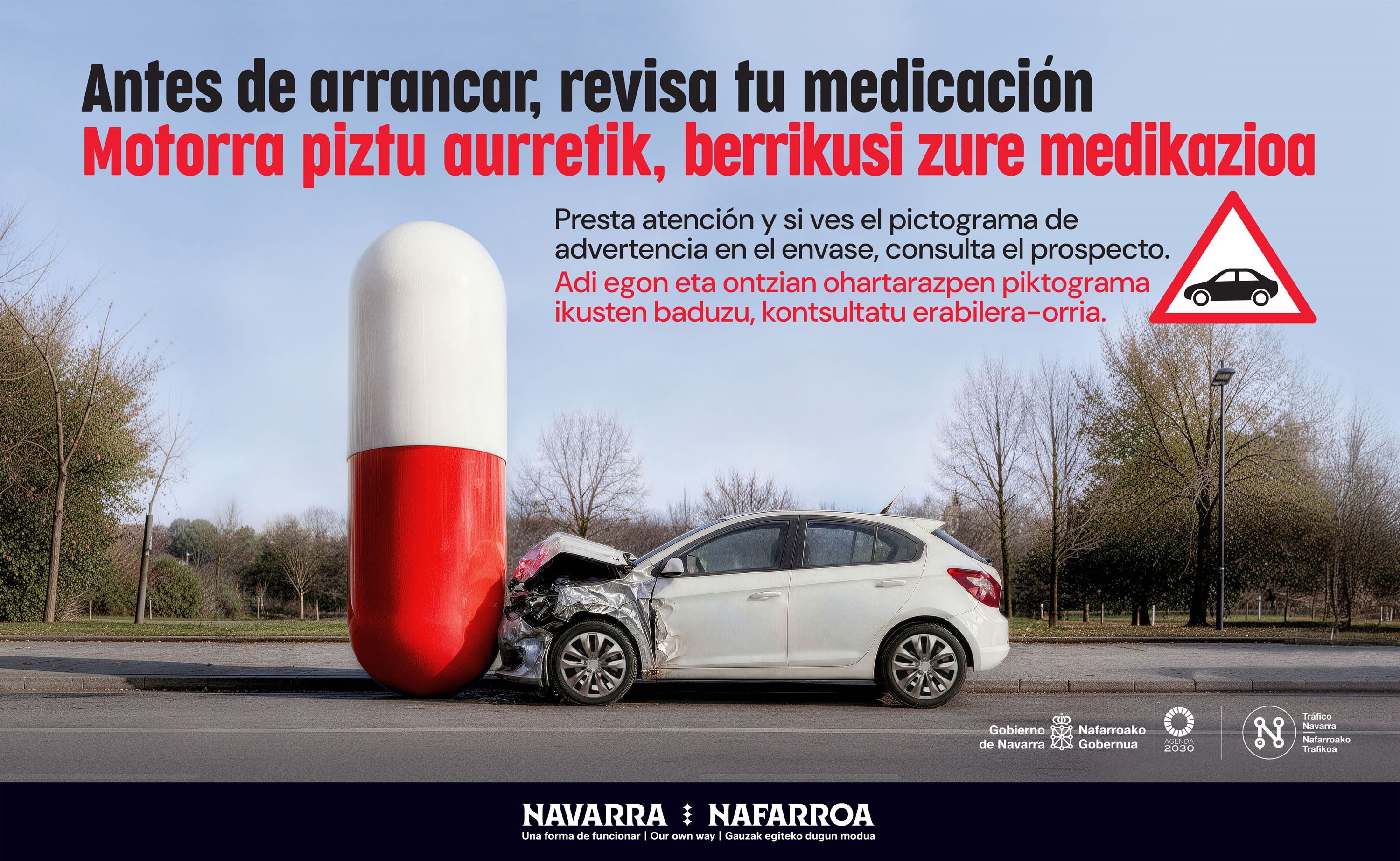 Tráfico Navarra lanza una campaña para que los conductores comprueben si su medicación afecta a la conducción