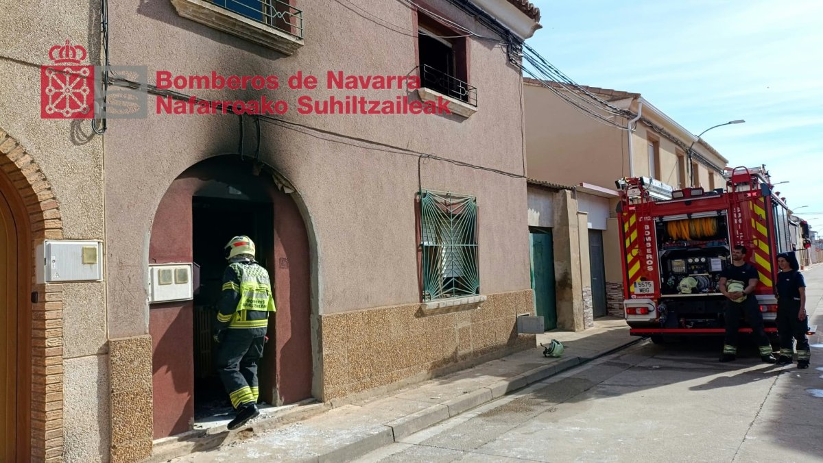 Sofocado un incendio en el cuarto de calderas de una vivienda en Ribaforada 