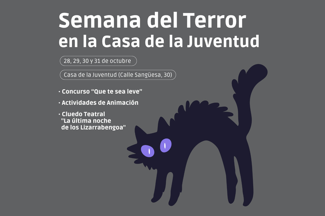La Casa de la Juventud organiza la Semana del Terror con actividades gratuitas en Pamplona