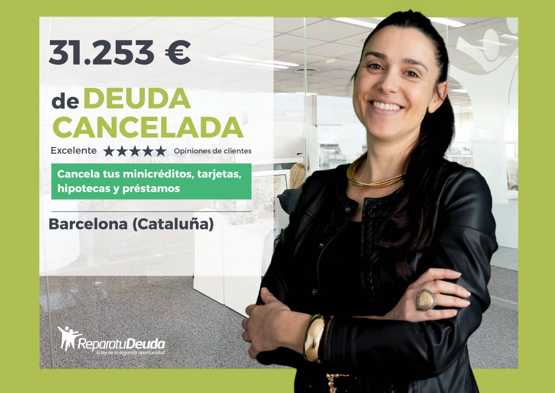 Un hombre deja atrás 31.253 € en Barcelona (Cataluña) con Repara tu Deuda y la Ley de Segunda Oportunidad