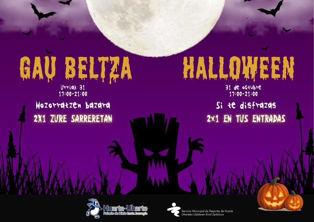 La pista de hielo de Huarte ya está abierta y celebra su reapertura con una fiesta de Halloween este sábado