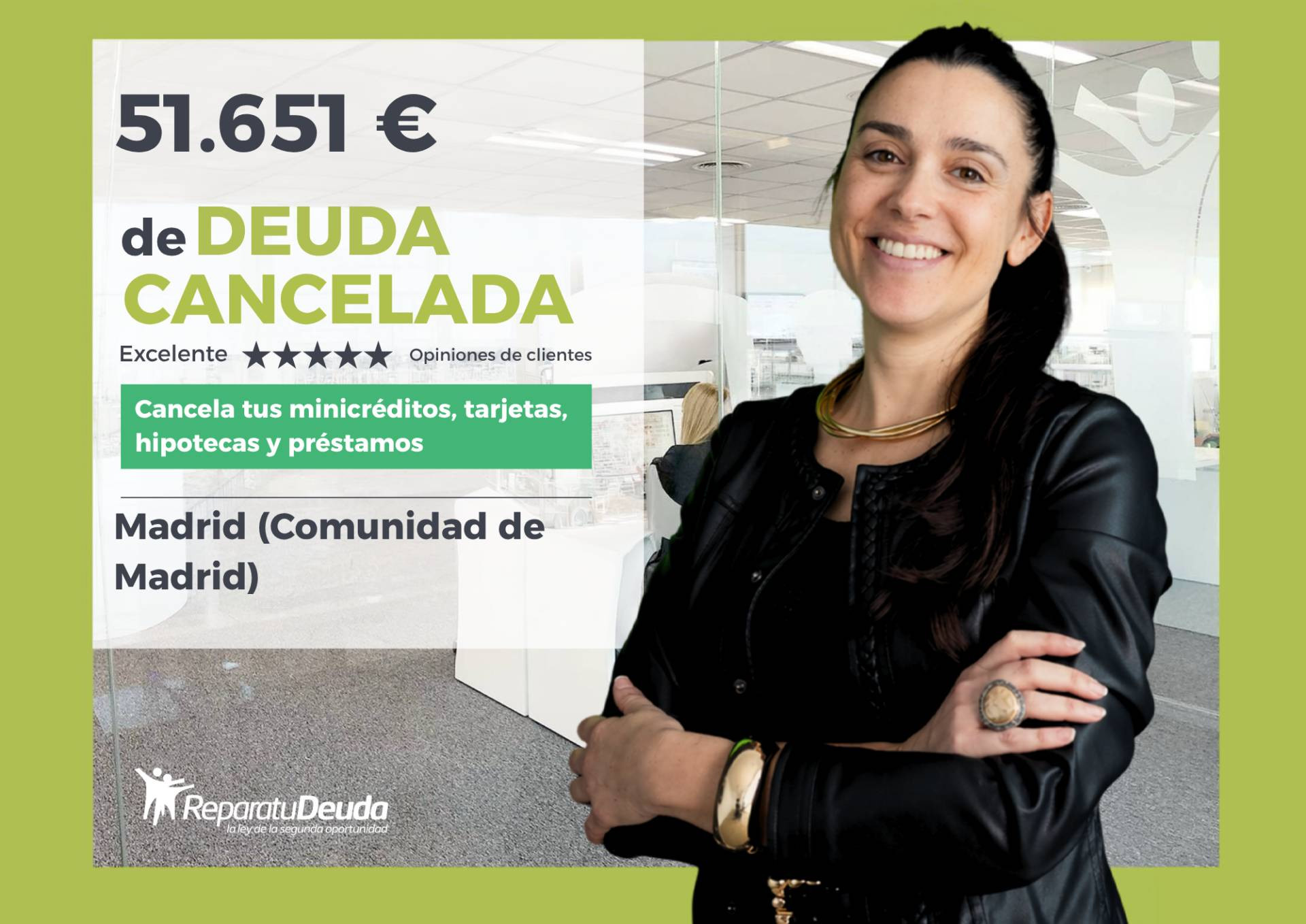 Repara tu Deuda libera a un hombre de 51.651 € en Madrid (Comunidad de Madrid) con la Ley de Segunda Oportunidad