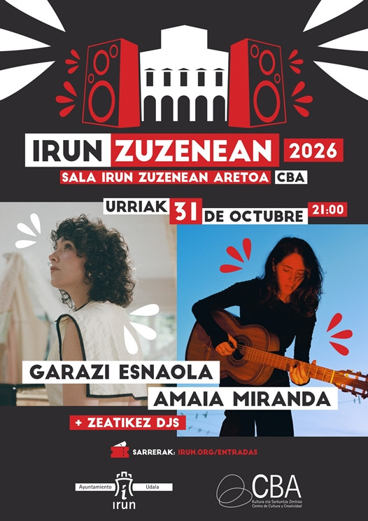 Garazi Esnaola y Amaia Miranda darán cierre este sábado, 30 de octubre, en el CBA al Irun Zuzenean Zikloa
