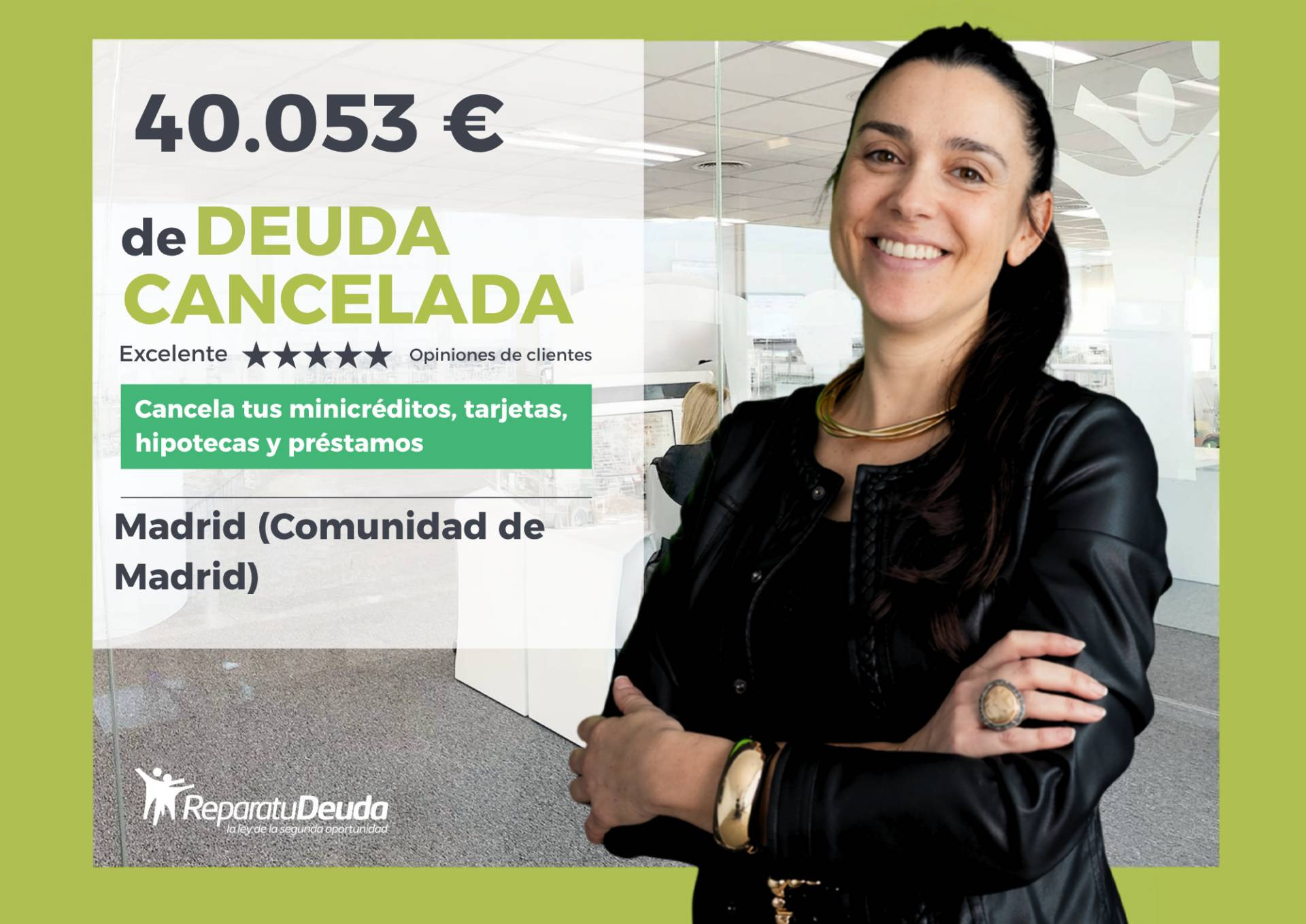 Repara tu Deuda exonera 40.053 € a una pareja en Madrid (Comunidad de Madrid) con la Ley de Segunda Oportunidad