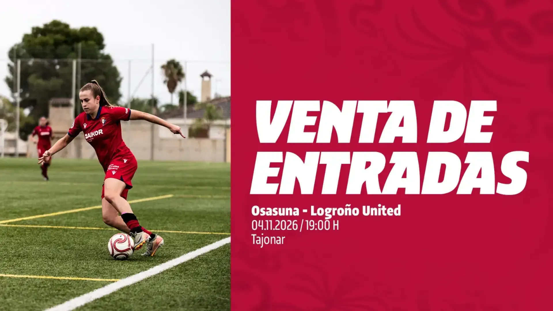 Osasuna abre plazo para que socios obtengan entradas gratis para el partido de Osasuna Femenino contra el Logroño United en Tajonar