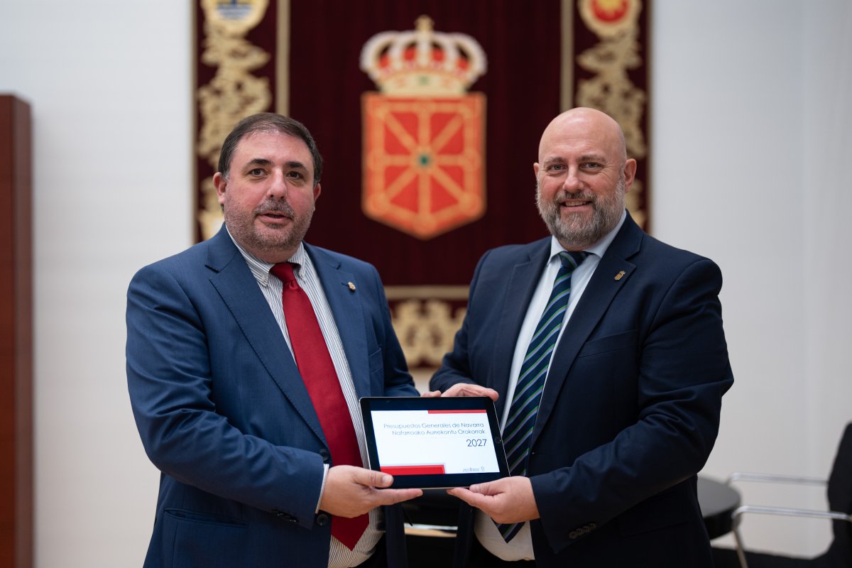 El Parlamento admite a trámite el proyecto de Presupuestos de Navarra para 2027 con 7.284,8 millones y un incremento del 8,1 %