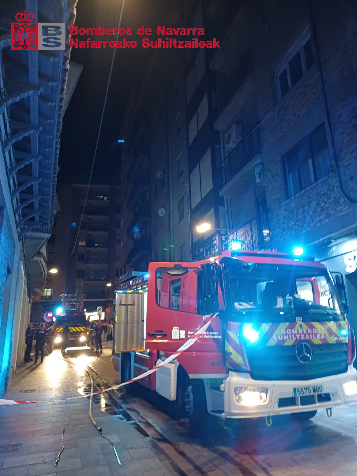 Herido un hombre, de 38 años, en el incendio de una vivienda en Tudela