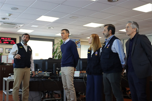 El presidente del Gobierno asiste a la reunión de seguimiento y coordinación con representantes de emergencias, en el Centro Nacional de Seguimiento y Coordinación de Emergencias (CENEM)